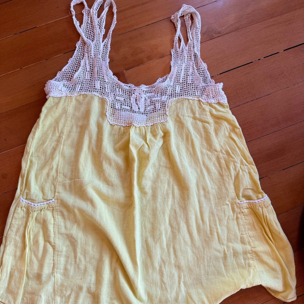 Yellow tank blouse